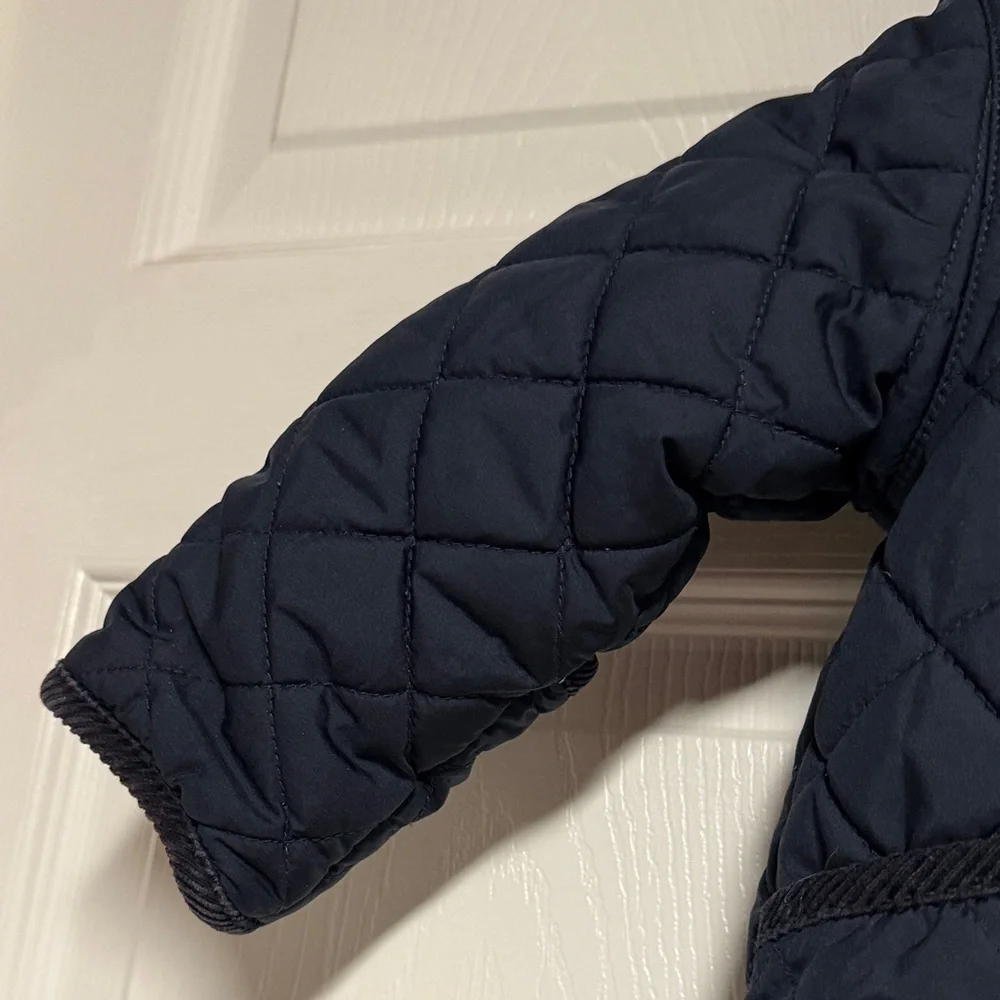 Ralph Lauren Navy Quilted One-Piece Snowsuit with Hood